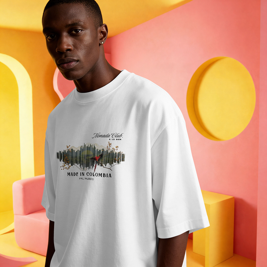 Tshirt Streetwear Colombia “Hecho En Colombia” – Flow Urbano Latino | Nomada Club