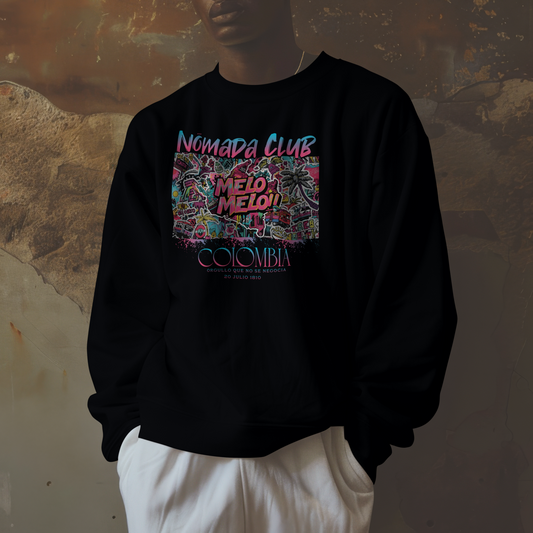 Crewneck Streetwear Colombia “Melo Melo” – Flow Urbano Latino | Nomada Club