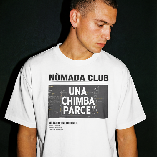 Tshirt Streetwear Colombia “Una Chimba Parce” – Flow Urbano Latino | Nomada Club