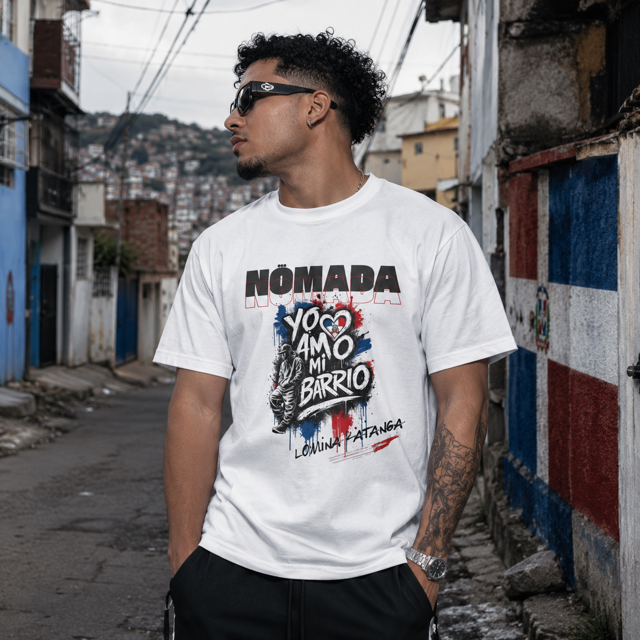 Tshirt Streetwear “Yo Amo Mi Barrio” NÖMADA CLUB | Moda Urbana Latina