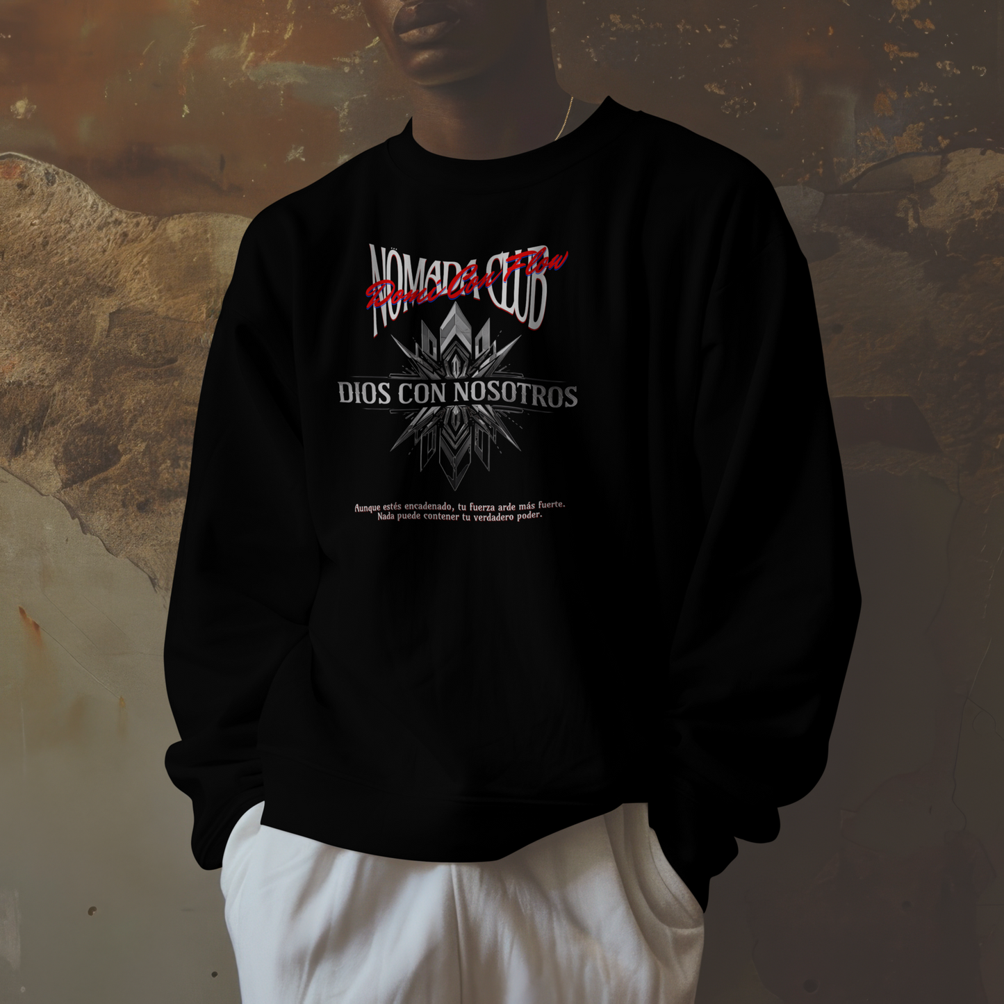 Sudadera Streetwear Dominicano “Dios Con Nosotros” – Sweatshirt Urbano | Nomada Club