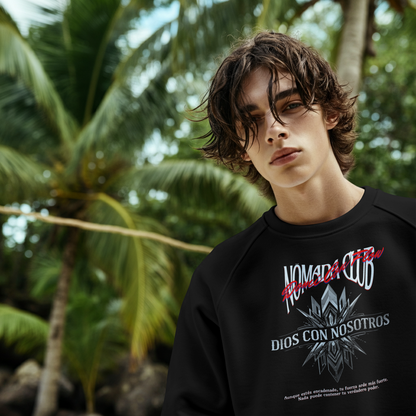 Sudadera Streetwear Dominicano “Dios Con Nosotros” – Sweatshirt Urbano | Nomada Club