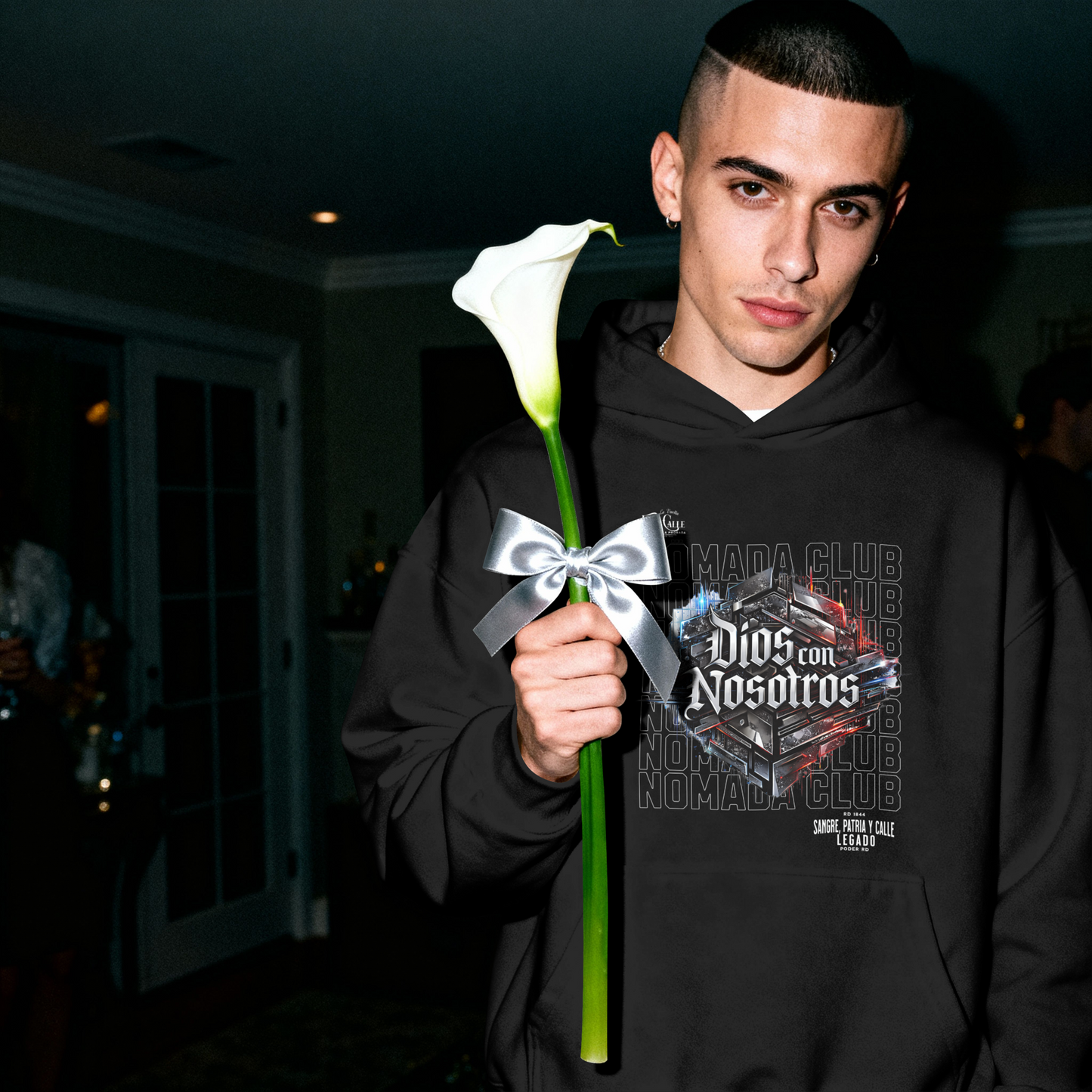 Hoodie Dios con nostros Nomada Club – Streetwear Latino