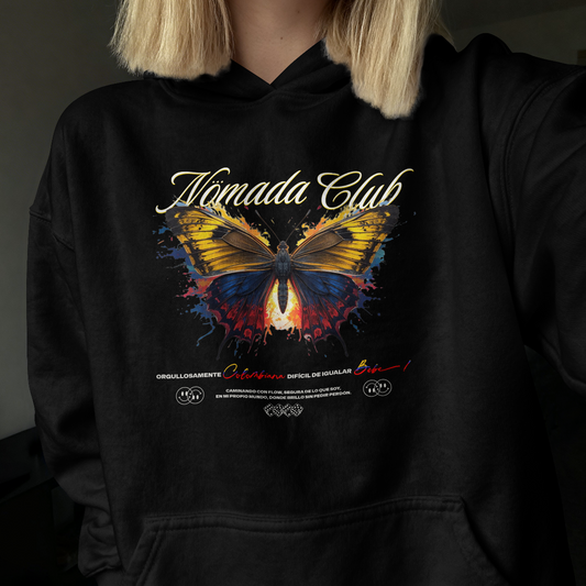Hoodie Orgullo Colombiano Mujer – Nomada Club | Streetwear Latino