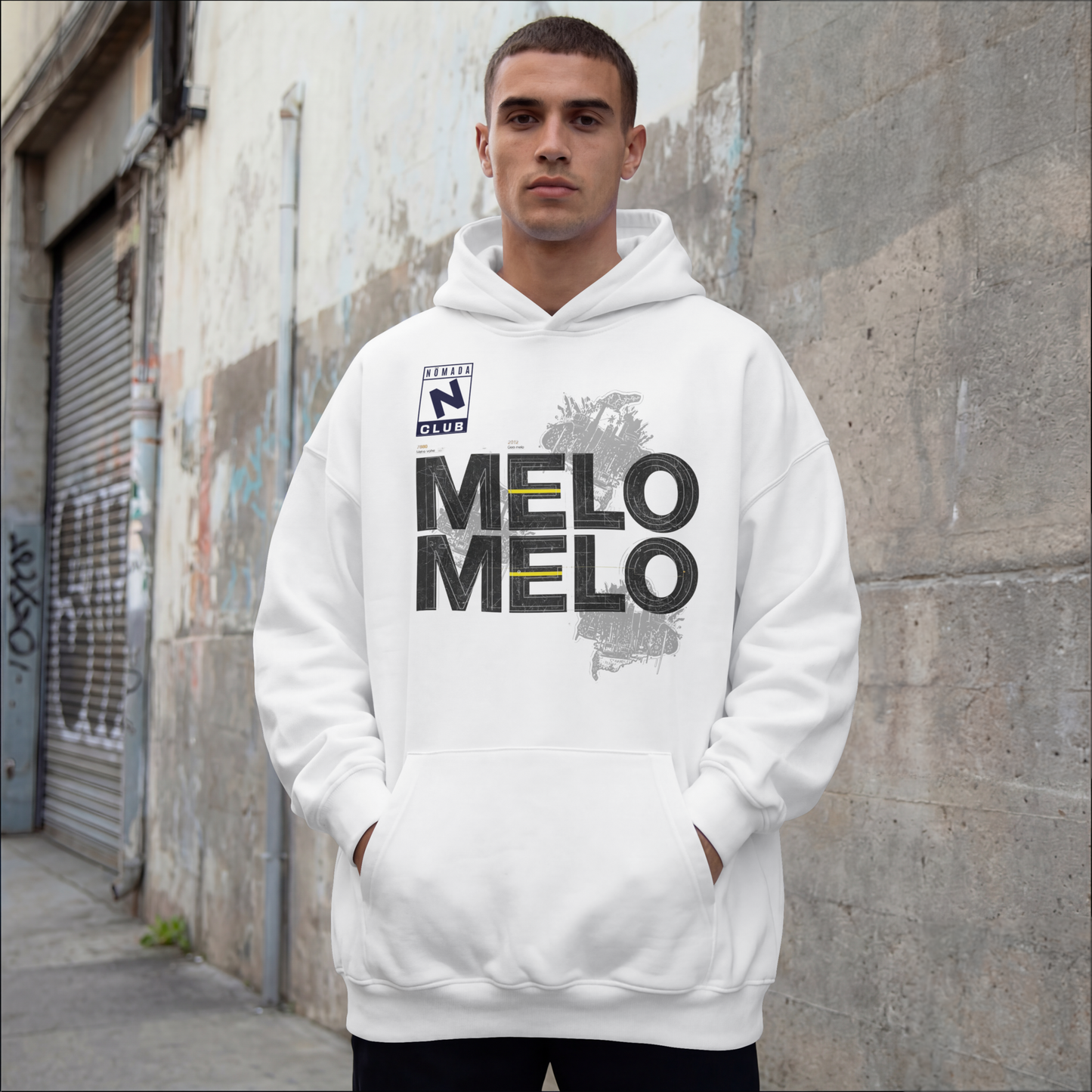 Hoodie Hombre “Melo Melo” – Sudadera Streetwear Colombiano con Capucha | Nómada Club