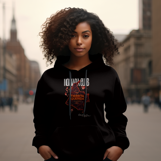 Hoodie Tierrieta Querida Nomada Club – Streetwear Latino | Actitud Callejera Colombia Mujer