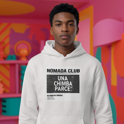 Hoodie “Una Chimba Parce” – Nómada Club | Sudadera con Capucha Streetwear Colombiano